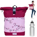 Produktbild: Rucksack Damen Kurierrucksack Elephant Daypack groß Bag A4 13038 Flower Rot +f