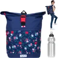 Produktbild: Damen Rucksack Tasche für Laptop Elephant groß A4 Backpack 13038 Flower Blau +f