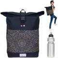 Produktbild: Rucksack Damen Laptop Tasche Elephant Daypack groß A4 13038 Schwarz Ethno +f
