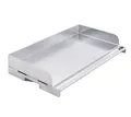Produktbild: Grillfürst Universal Edelstahl Plancha - Teppanyaki Pfanne aus Edelstahl, Grillplatte mit 5 cm Anschlag-Kante für Fisch, Gemüse und Fleisch, 50 x 28 cm