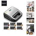 Produktbild: Sandwichmaker 6 in 1, Waffeleisen, Kontaktgrill, Panini, süße Küchlein, Antih...