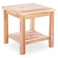 Produktbild: Garten Beistelltisch Teakholz 50 x 50 cm, Teakholz-Tisch mit Ablagefach, Raburg