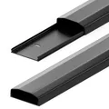 Produktbild: 50cm Kabelkanal Kabelleiste Leitungskanal TV Kabel Kanal PVC gerundet Schwarz