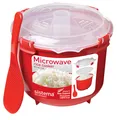 Produktbild: sistema Mikrowellen-Reiskocher 16.1 cm hoch rot, transparent