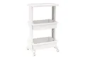 Produktbild: COSTWAY Beistellwagen, schmal, Rollwagen mit Stauraum, Tischplatte, weiß