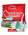 Produktbild: ALPENWERT Erste-Hilfe-Set Outdoor-Fahrrad [inkl. Zeckenzange und Dreiecktuch] First Aid Kit Travel für Rucksack, Wanderzubehör, Reise, Wandern DIN