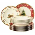 Produktbild: Seltmann Weiden Tafelservice, Mehrfarbig, Keramik, 12-teilig, Rund, 1x1x1 cm, Essen & Trinken, Geschirr, Geschirr-Sets, Tafelservice