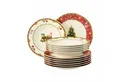 Produktbild: Seltmann Weiden Tafelservice Marieluise Weihnachtsnostalgie Tafelservice (12-tlg), 6 Personen, Porzellan