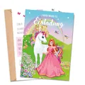 Produktbild: MeinBaby123® 10 Einladungskarten Kindergeburtstag Mädchen | Geburtstagseinladungen für Kinder | Prinzessin Einladungskarten | inkl. 10 Briefumschläge | Premium Qualität (Prinzessin V1)