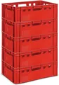 Produktbild: E2 Kisten Rot 5 Stück 60x40x20 Meischkiste, Metzgerkiste, fleischerkiste Eurobox