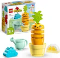 Produktbild: LEGO 10981 DUPLO My First Wachsende Karotte, Ostergeschenk für Kleinkinder, Osterdeko Stapelspielzeug für Babys ab 1,5 Jahren mit 4 Gemüse-Steinen, Lern-Spielzeug ins Osterkörbchen