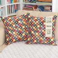 Produktbild: Selfitex 2er Set Bunte Couchkissen 50x50 cm, Sofakissen mit Füllung und Bezug, kuschelweiches Lesekissen, dekoratives Fernsehkissen, Deko- und Kopfkissen, Rückenkissen (Diamond)