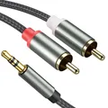 Produktbild: Cinch Kabel Cinch auf Klinke Audio Aux 35mm Klinke zu 2 Chinch RCA Y für MP3 ...