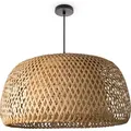 Produktbild: Deckenlampe Bambus Hängeleuchte Boho Wohnzimmer Korblampe Hängend Vintage E27 Natur (Ø45 cm), Pendelleuchte - Typ 2 - Paco Home