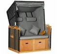 Produktbild: PureHaven Strandkorb 118x79x150 cm für 2 Personen inkl. Rücken- und Sitzkissen