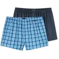 Produktbild: SCHIESSER Herren Web-Boxershorts, 2er Pack - Webware, Unterhose, Baumwolle Hellblau 2XL