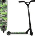 Produktbild: Land Surfer Stunt Scooter - Stunt Roller für Kinder ab 8 Jahren und Junge Erwachsene mit 360 Grad Deck, 100 mm High PolyurethanRäder mit ABEC-9 Kugellager und Geschenkbox - Camouflage Grün