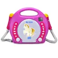 Produktbild: X4-Tech CD-Player für Kinder mit 2 Mikrofonen zum Mitsingen MP3, SD-Karte, USB