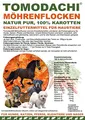 Produktbild: Karottenflocken Hund, Barf Zusatz, Möhrenflocken, Naturprodukt, Ergänzungsfutter Hund, Verdauung, Stoffwechsel, Immunsystem, Vitamine, Mineralien, BetaCarotin, kalorienarm, Diät, Tomodachi® 10kg Sack