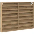 Produktbild: Vitrinenschrank Mit Regal Eiche Handwerklich 100 X 8.5 X 75 Cm Vidaxl