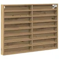 Produktbild: vidaXL Vitrine mit Regal Artisan-Eiche 100 x 8,5 x 75 cm Holzwerkstoff, Büro Aufbewahrung, schicke Vitrine, Moderne Wandregale, praktischer Organizer für Schlafzimmer, stylische Deko