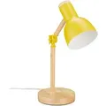 Produktbild: Relaxdays Schreibtischlampe Holz Gelb Verstellbar 45,5 cm x 14,5 cm 0,75 kg