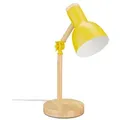 Produktbild: Relaxdays Schreibtischlampe Holz verstellbar Weiß,Gelb,Hellbraun