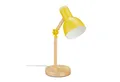 Produktbild: relaxdays Schreibtischlampe Holz verstellbar, Gelb
