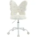 Produktbild: Kinderstuhl höhenverstellbar für Schlafzimmer aus Kunstfell Schmetterling Weiß Wahson