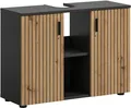 Produktbild: welltime Waschbeckenunterschrank MANI, Paneeloptik, 2 offene Fächer, Siphonausschnitt (1-St) WBU, Waschbeckenunterschrank, Unterschrank, Badschrank, Badezimmer