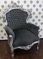 Produktbild: Casa Padrino Barock Sessel King Grau / Silber - Luxus Antik Stil Sessel