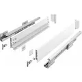 Produktbild: Stahl Unterfluführungen Schubladensystem Weiß Soft Close Dämpfung 300mm 86mm