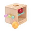 Produktbild: Eichhorn – Montessori – Box mit Kugeln inkl. Sichtfenster mit 3 Stäben und 2 Kugeln, beobachte wie die Kugel durch die Box fällt, für Entdecker, aus 100% FSC zertifiziertem Buchenholz, ab 1 Jahr