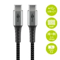 Produktbild: goobay USB C Kabel 2,0 m schwarz, grau, 1 St.