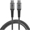 Produktbild: Goobay Ladekabel 49303, grau, 2m, USB-C auf USB-C, 15W Schnellladekabel