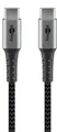 Produktbild: 10x USB-C™ (USB-C™/USB-C™) Textilkabel mit Metallsteckern (space grau/silber) 2