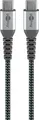 Produktbild: USB-C™-auf-USB-C™-Textilkabel mit Metallsteckern (spacegrau/silber), 2 m