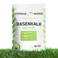 Produktbild: TerraDomi Rasenkalk & Gartenkalk 10kg | Beugt Moos & Pilzen vor | Zur Erhöhung des pH-Wertes saurer Böden | Für einen gesunden Rasen I Intensiviert die Düngung | Für 60m²