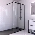 Produktbild: Marwell Walk-In Dusche, HxT: 200 x 120 cm - schwarz