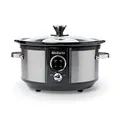 Produktbild: Brabantia Slow Cooker, 3.5 Literm Antihaftbeschichtung, drei verschiedene Heizstufen, Kontrollleuchte, abnehmbarer Topf, geeignet für 4 Personen, 180 Watt, Edelstahl, BBEK1081