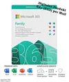Produktbild: Microsoft 365 Family - MS Office 365 | 6Nutzer | Mehrere PC Mac | ESD | 1 Jahr