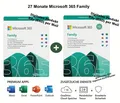 Produktbild: Microsoft 365 Family  | 27 Monate | 6Nutzer | Mehrere PC / MAC | Cloudspei | ESD