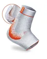 Produktbild: SPORLASTIC – Sprunggelenkbandage MALLEO-HiT Supreme für rechts & links - Orthopädische Knöchelbandage für das Fußgelenk mit Kompression & Friktionspelotten - Ideal für Sport & Reha - Platinum Größe 5