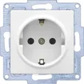 Produktbild: Gunsan VISAGE + MODERNA Modul Steckdose Schutzkontakt Weiss - Weiß