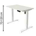 Produktbild: Kerkmann Schreibtisch Move 1, weiß / weiß, elektrisch höhenverstellbar, 100 x 74-123 x 60cm