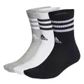 Produktbild: adidas Sportsocken Crew 3-Streifen Cushioned #23 grau/weiss/schwarz - 3 Paar, Größe: 40-42