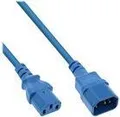 Produktbild: INLINE - Spannungsversorgungs-Verlängerungskabel - IEC 60320 C13 zu IEC 60320 C14 - 250 V - 50 cm - Blau