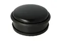 Produktbild: WESTCOTT Bodentürstopper Türstopper aus Edelstahl rund Schwarz, 1,2kg Eigengewicht, rutschfest (1 St), ⌀ 10cm, Höhe 4cm