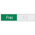 Produktbild: Franken - Türschild Deutsch 102 X 27,4 Mm (b X H) Aluminium Rot Grün Frei/besetzt Silber