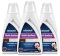 Produktbild: BISSELL Multi Surface Reinigungslösungen Pack, Fleckenreiniger für Holzböden, Laminat und Teppiche, 3 x 1 Liter, Für CrossWave, SpinWave und HydroWave, 2885